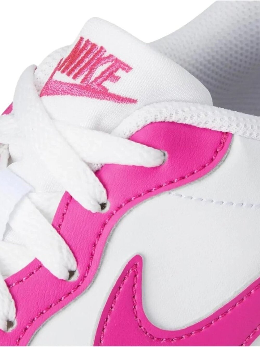 NIB NIKE Court Borough Low Recraft Sneakers In Hot Pink and White Youth Size 6